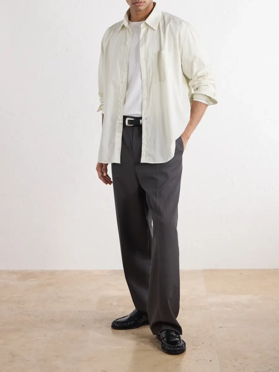 mfpen Executive Striped Cotton-Poplin Shirt - Men | Thumbnail 2