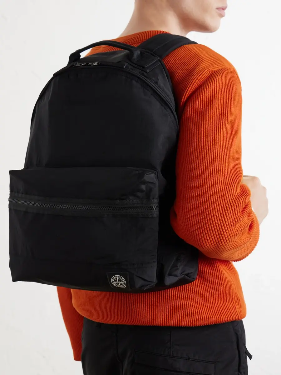 Stone Island Logo-Appliqué Coated ECONYL® Nylon Metal Messenger Backpack - Men | Thumbnail 3 Stone Island Logo-Appliqué Coated ECONYL® Nylon Metal Messenger Backpack - Men | Thumbnail 3