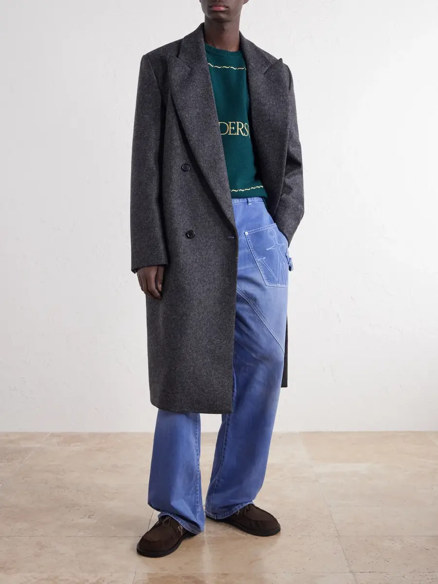 JW Anderson Double-Breasted Brushed Wool Coat - Men | Thumbnail 2
