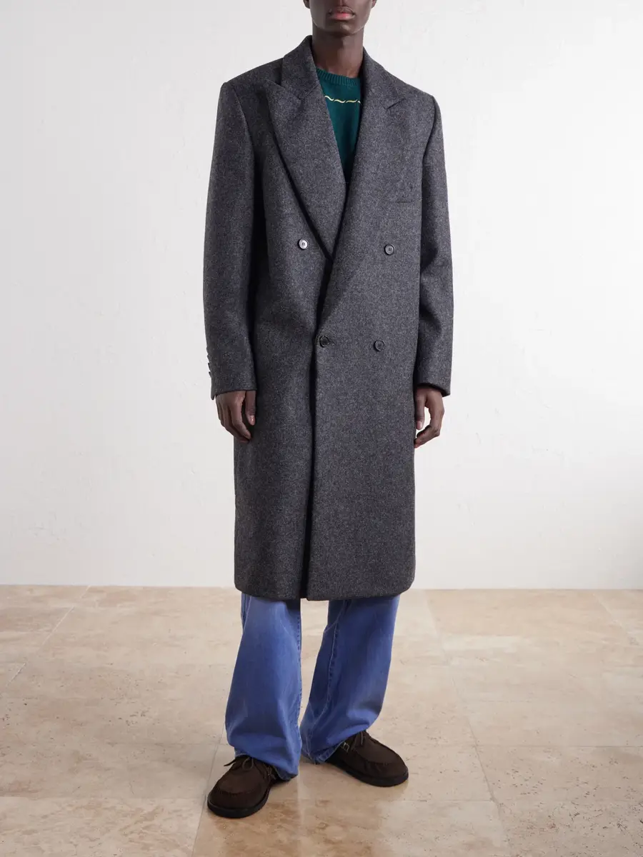 JW Anderson Double-Breasted Brushed Wool Coat - Men | Thumbnail 3
