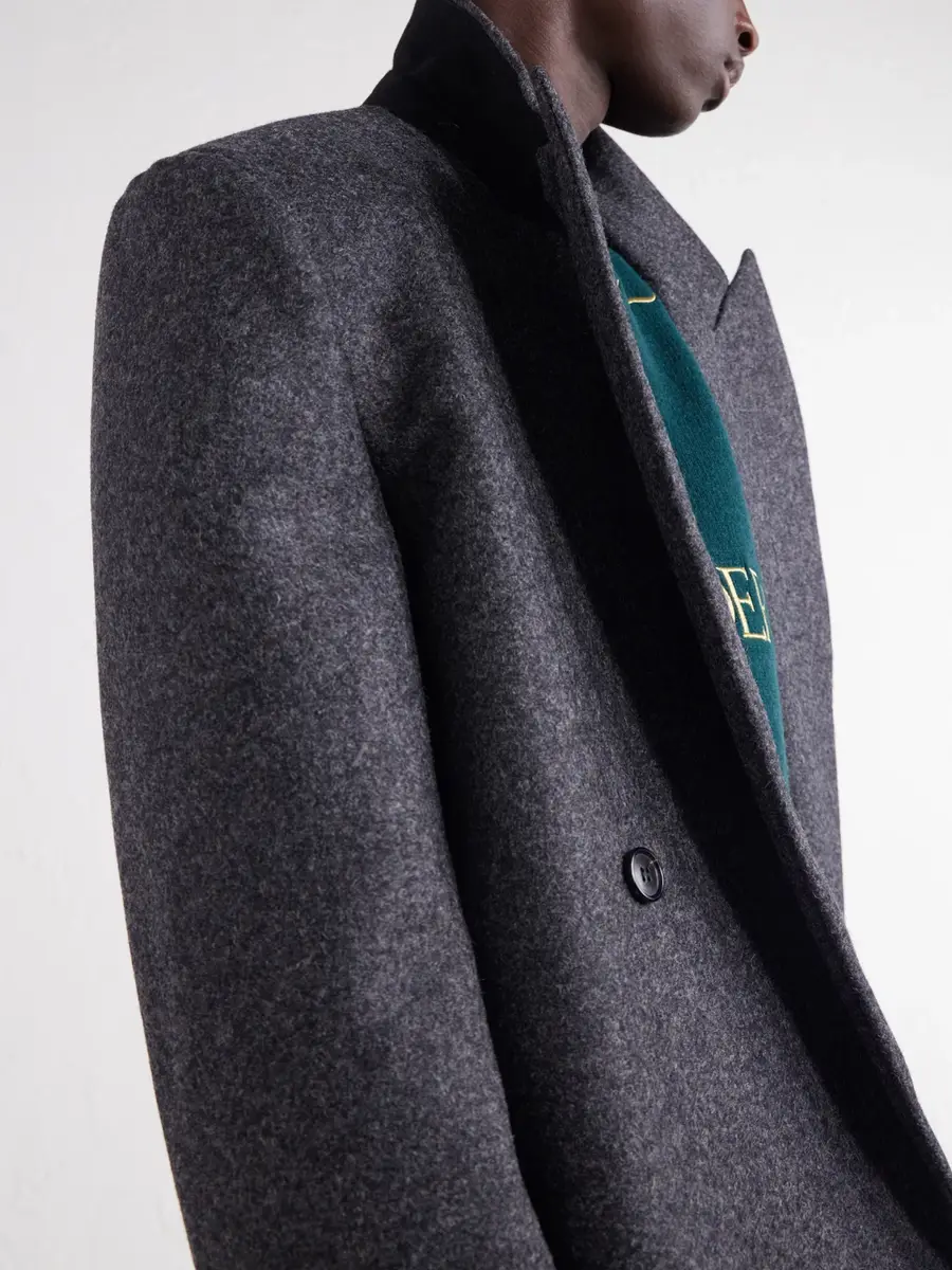 JW Anderson Double-Breasted Brushed Wool Coat - Men | Thumbnail 5