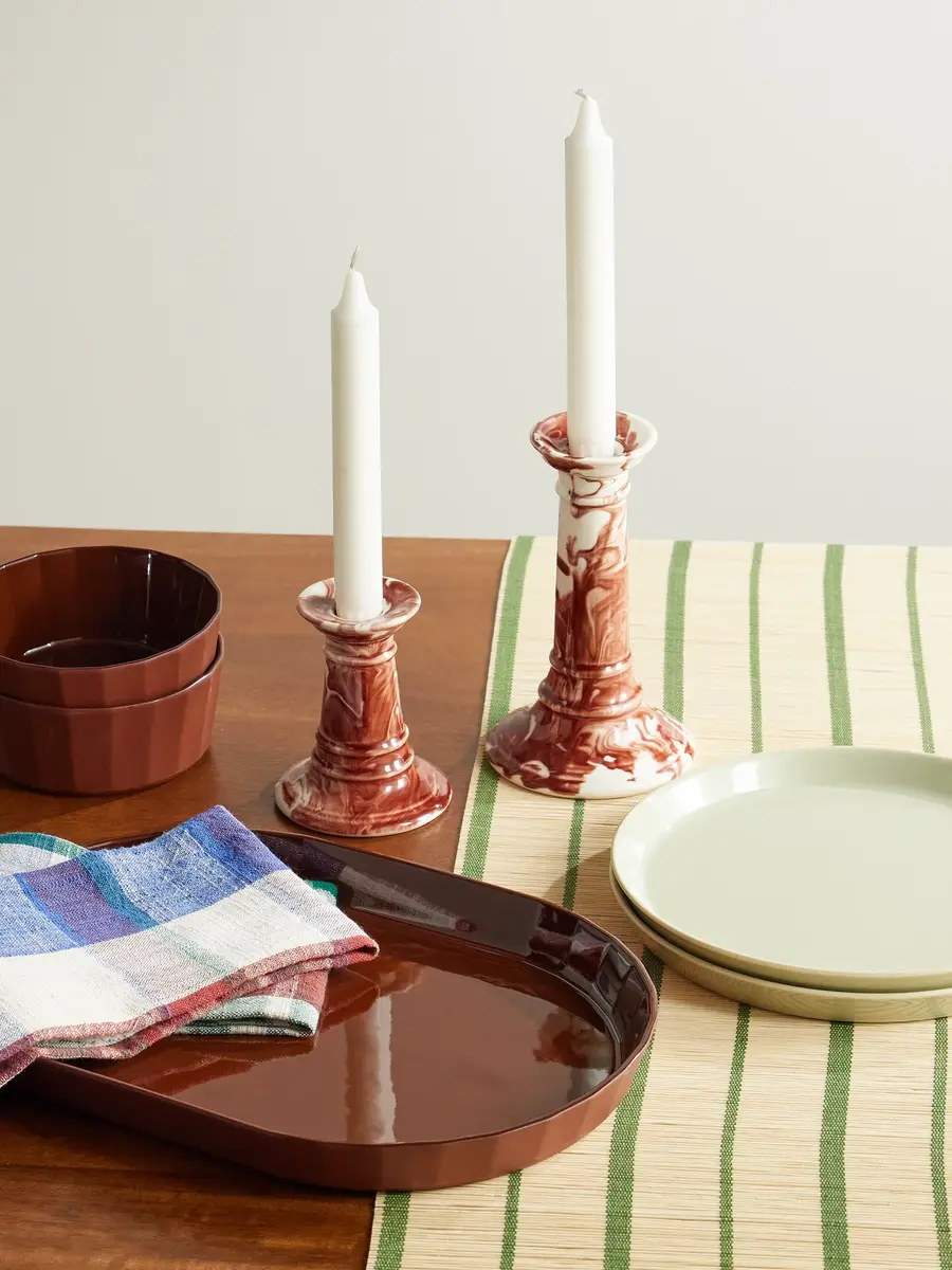The Conran Shop Wardour Set of Two Earthenware Candlesticks - Men | Thumbnail 2 The Conran Shop Wardour Set of Two Earthenware Candlesticks - Men | Thumbnail 2