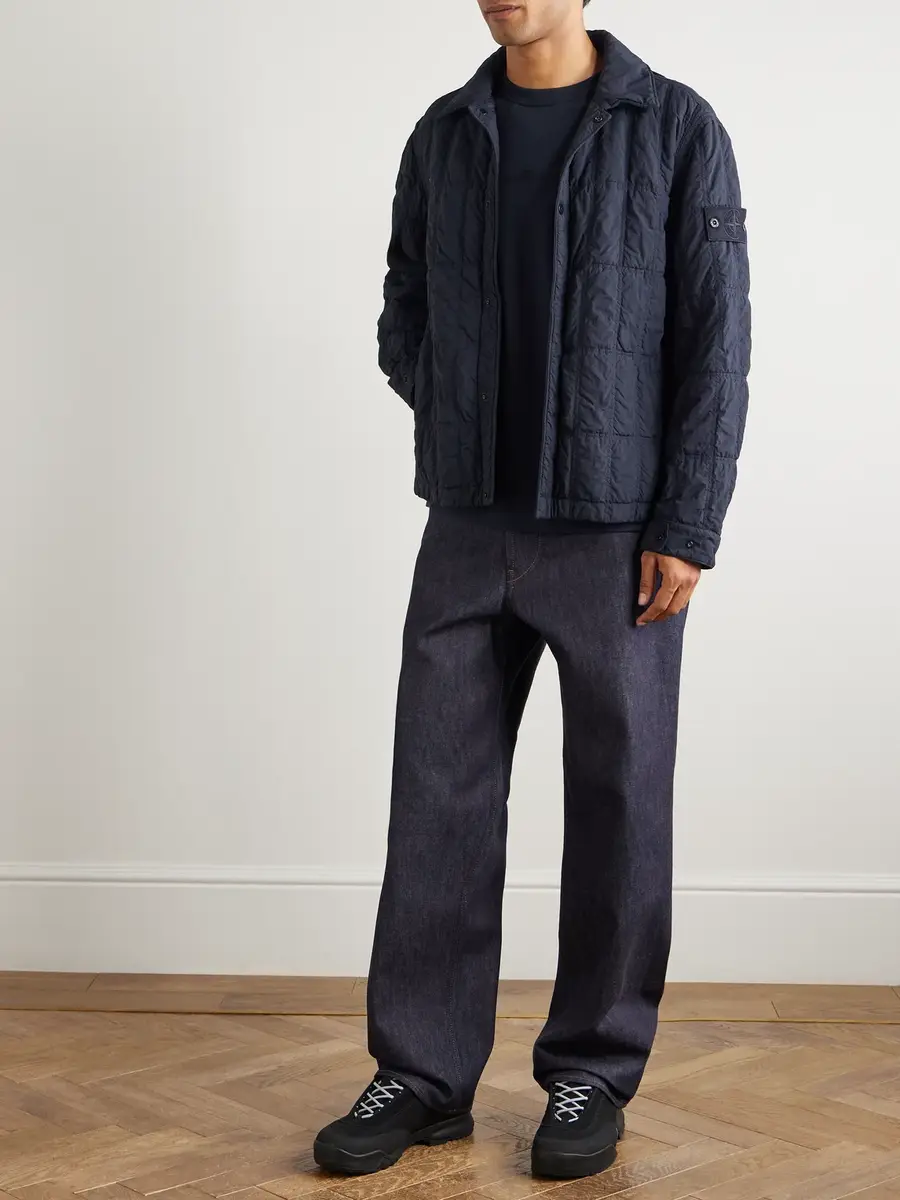 Stone Island DENIM Straight-Leg Logo-Appliquéd Organic Jeans - Men | Thumbnail 2 Stone Island DENIM Straight-Leg Logo-Appliquéd Organic Jeans - Men | Thumbnail 2