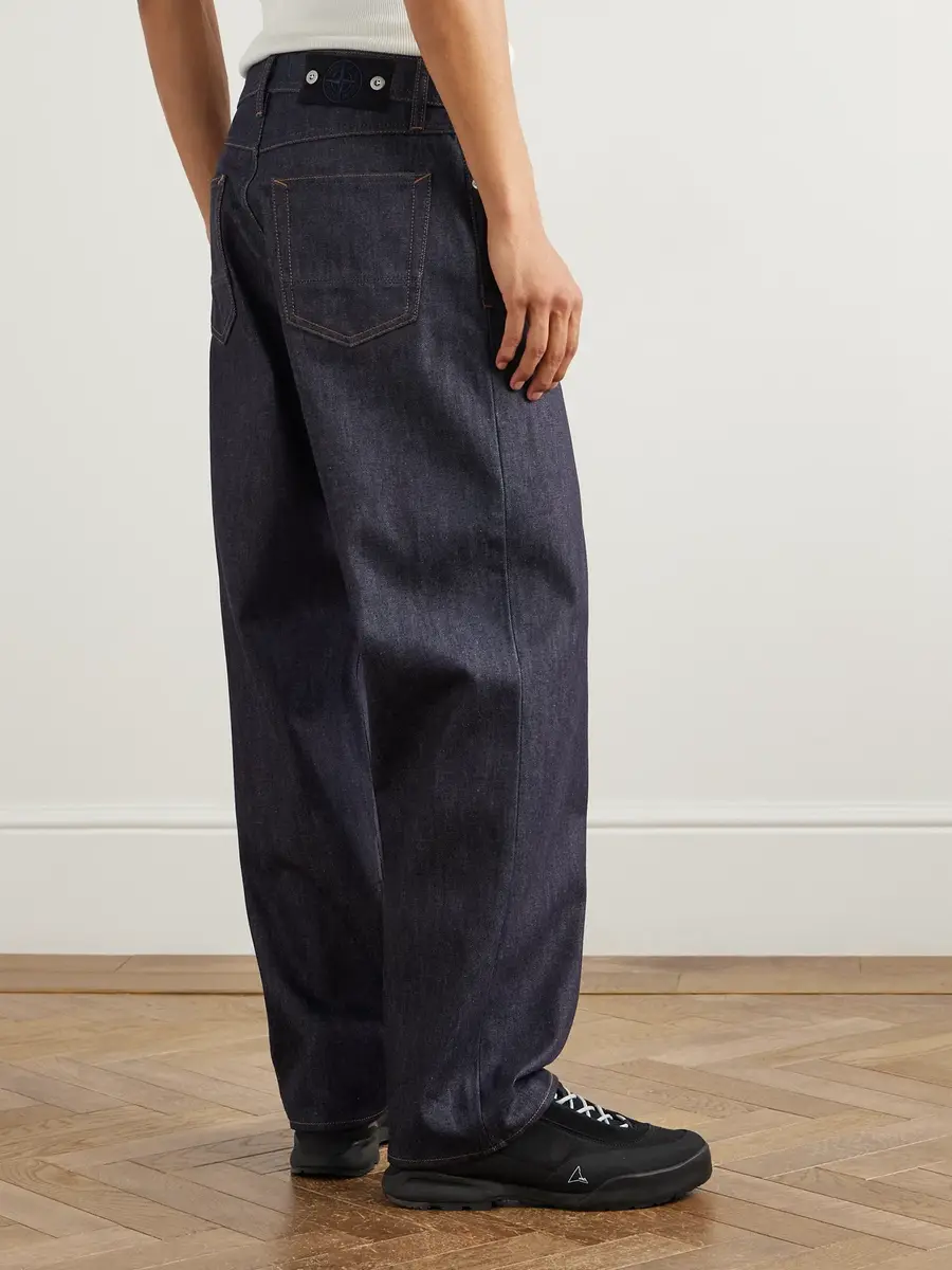 Stone Island DENIM Straight-Leg Logo-Appliquéd Organic Jeans - Men | Thumbnail 4 Stone Island DENIM Straight-Leg Logo-Appliquéd Organic Jeans - Men | Thumbnail 4