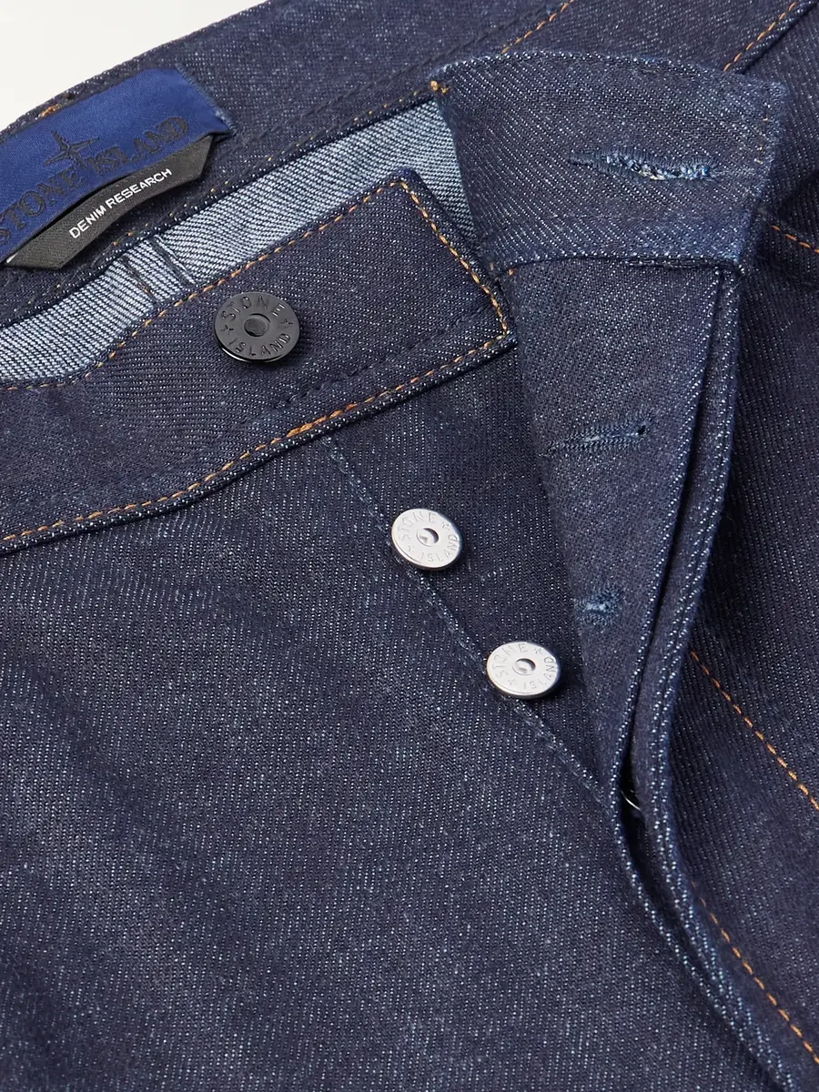 Stone Island DENIM Straight-Leg Logo-Appliquéd Organic Jeans - Men | Thumbnail 6 Stone Island DENIM Straight-Leg Logo-Appliquéd Organic Jeans - Men | Thumbnail 6