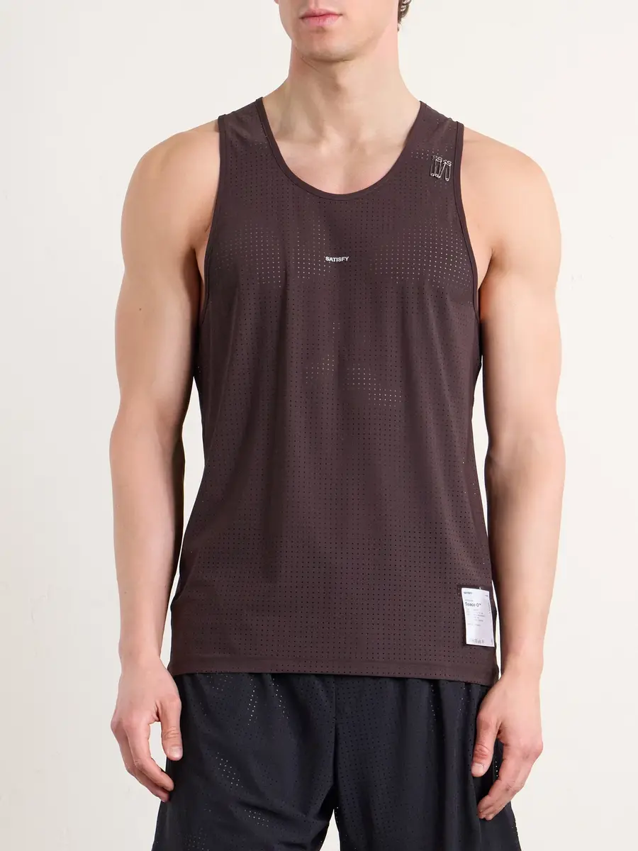 Satisfy Embellished Logo-Appliquéd Space-O™ Mesh Tank Top - Men | Thumbnail 3