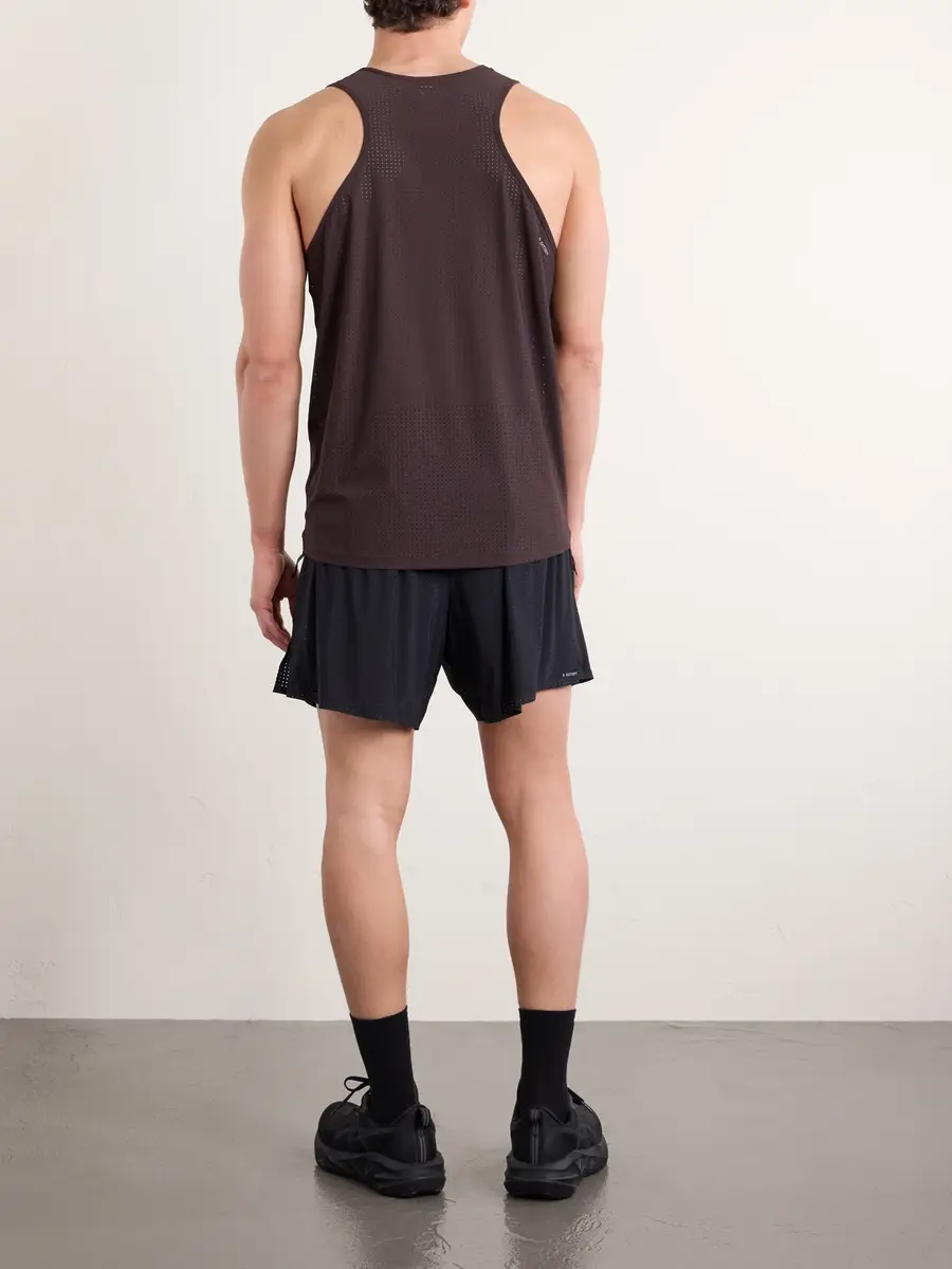 Satisfy Embellished Logo-Appliquéd Space-O™ Mesh Tank Top - Men | Thumbnail 4