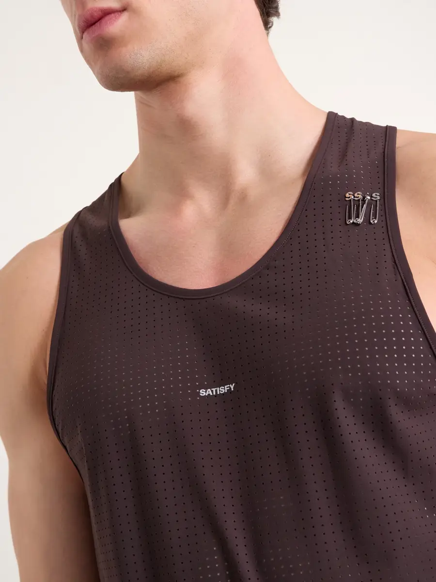 Satisfy Embellished Logo-Appliquéd Space-O™ Mesh Tank Top - Men | Thumbnail 5