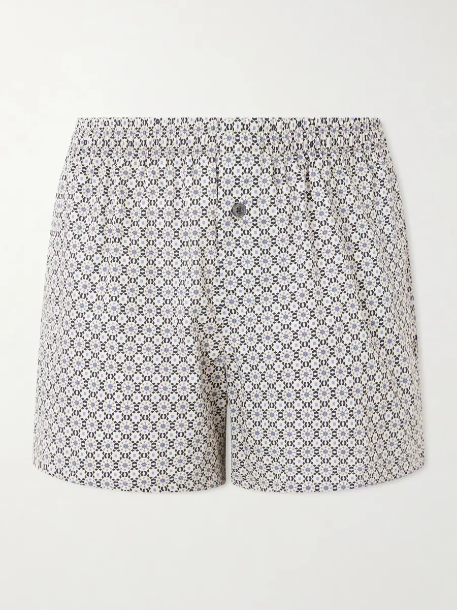 Zimmerli Printed Cotton-Sateen Boxer Shorts - Men | Thumbnail 2