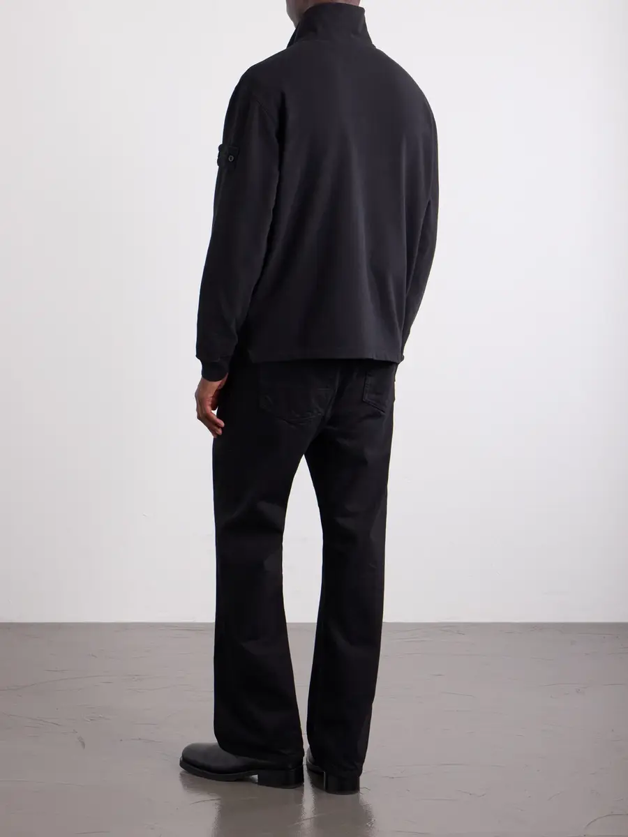 Stone Island GHOST Cotton-Blend Fleece Zip-Up Sweater - Men | Thumbnail 4