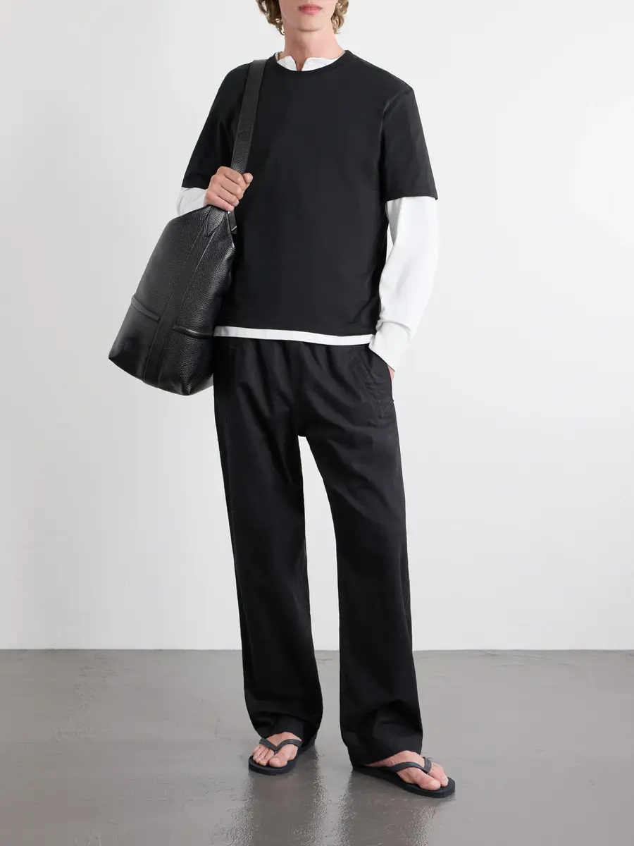 Studio Nicholson Bric Cotton-Jersey T-Shirt - Men | Thumbnail 2