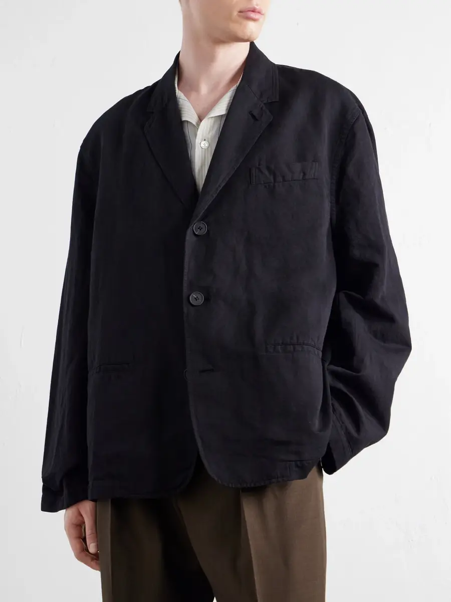 Studio Nicholson Cotton and Linen-Blend Twill Blazer - Men | Thumbnail 3 Studio Nicholson Cotton and Linen-Blend Twill Blazer - Men | Thumbnail 3