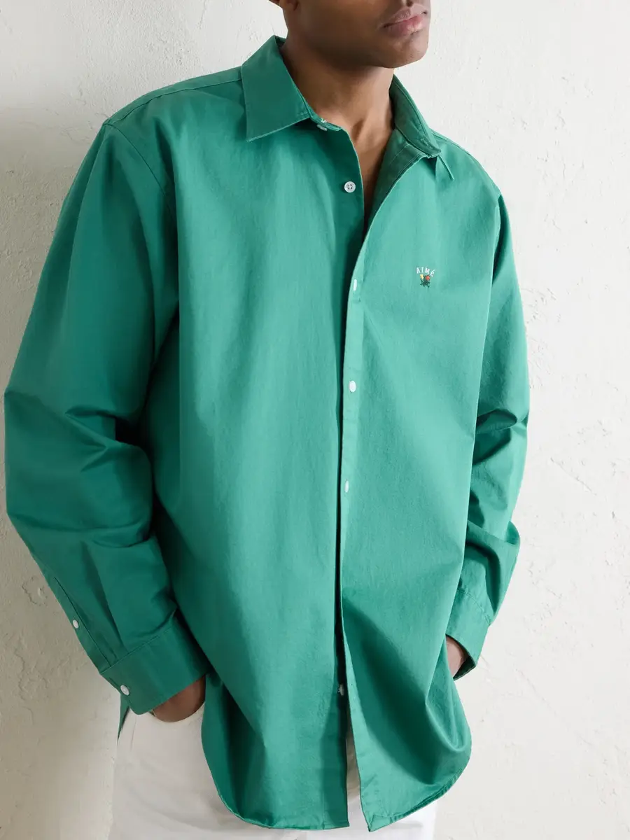 Aimé Leon Dore Logo-Embroidered Cotton Shirt - Men | Thumbnail 5 Aimé Leon Dore Logo-Embroidered Cotton Shirt - Men | Thumbnail 5