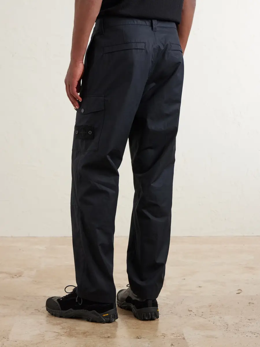 Stone Island GHOST Straight-Leg Logo-Appliquéd Cotton-Canvas Cargo Trousers - Men | Thumbnail 4 Stone Island GHOST Straight-Leg Logo-Appliquéd Cotton-Canvas Cargo Trousers - Men | Thumbnail 4