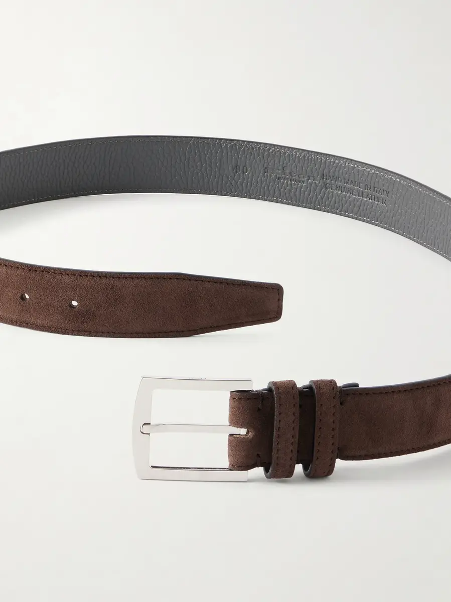 Kiton 3.5cm Suede Belt - Men | Thumbnail 3 Kiton 3.5cm Suede Belt - Men | Thumbnail 3