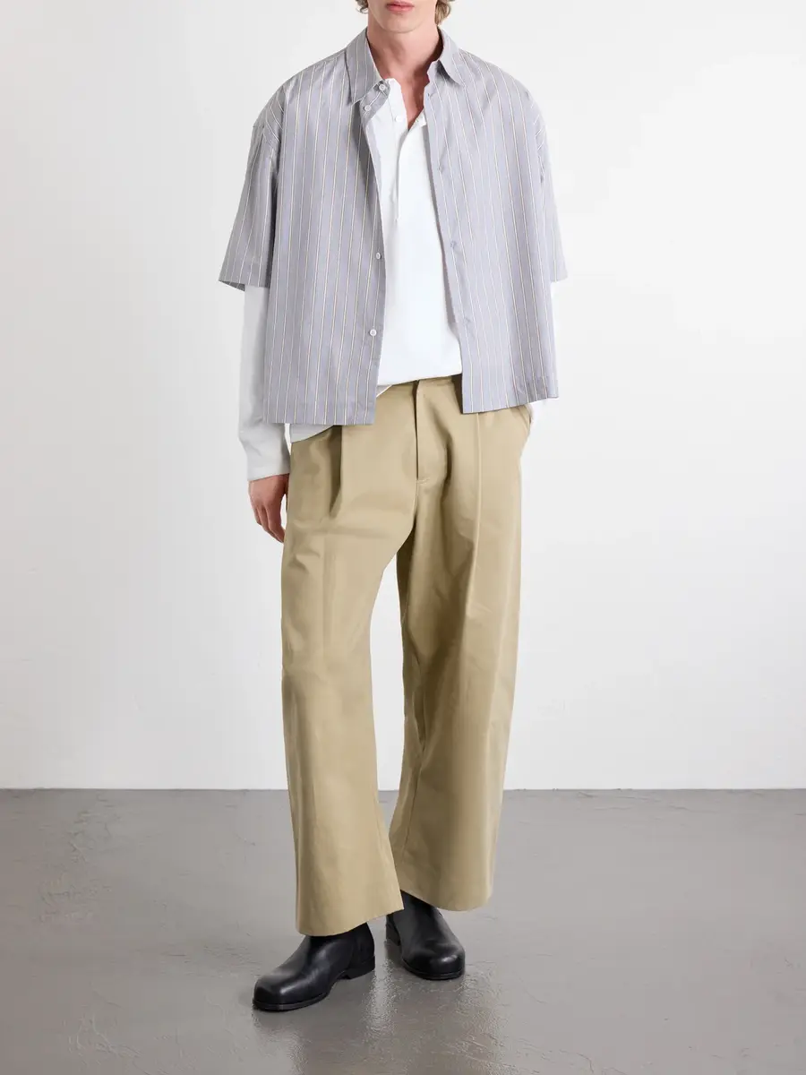 Studio Nicholson Cotton-Jersey Henley T-Shirt - Men | Thumbnail 2