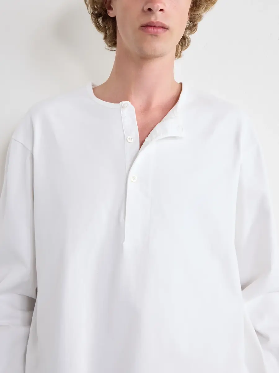 Studio Nicholson Cotton-Jersey Henley T-Shirt - Men | Thumbnail 5