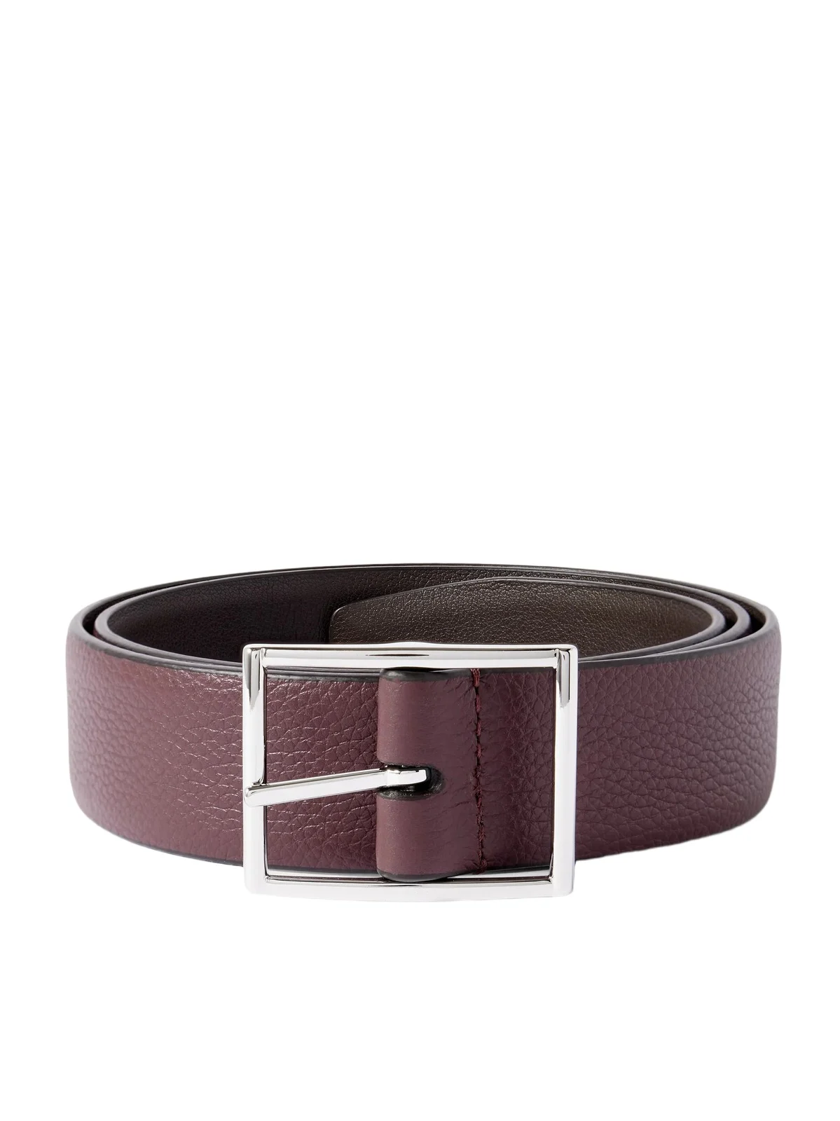 3.5cm Reversible Full-Grain Leather Belt - Men