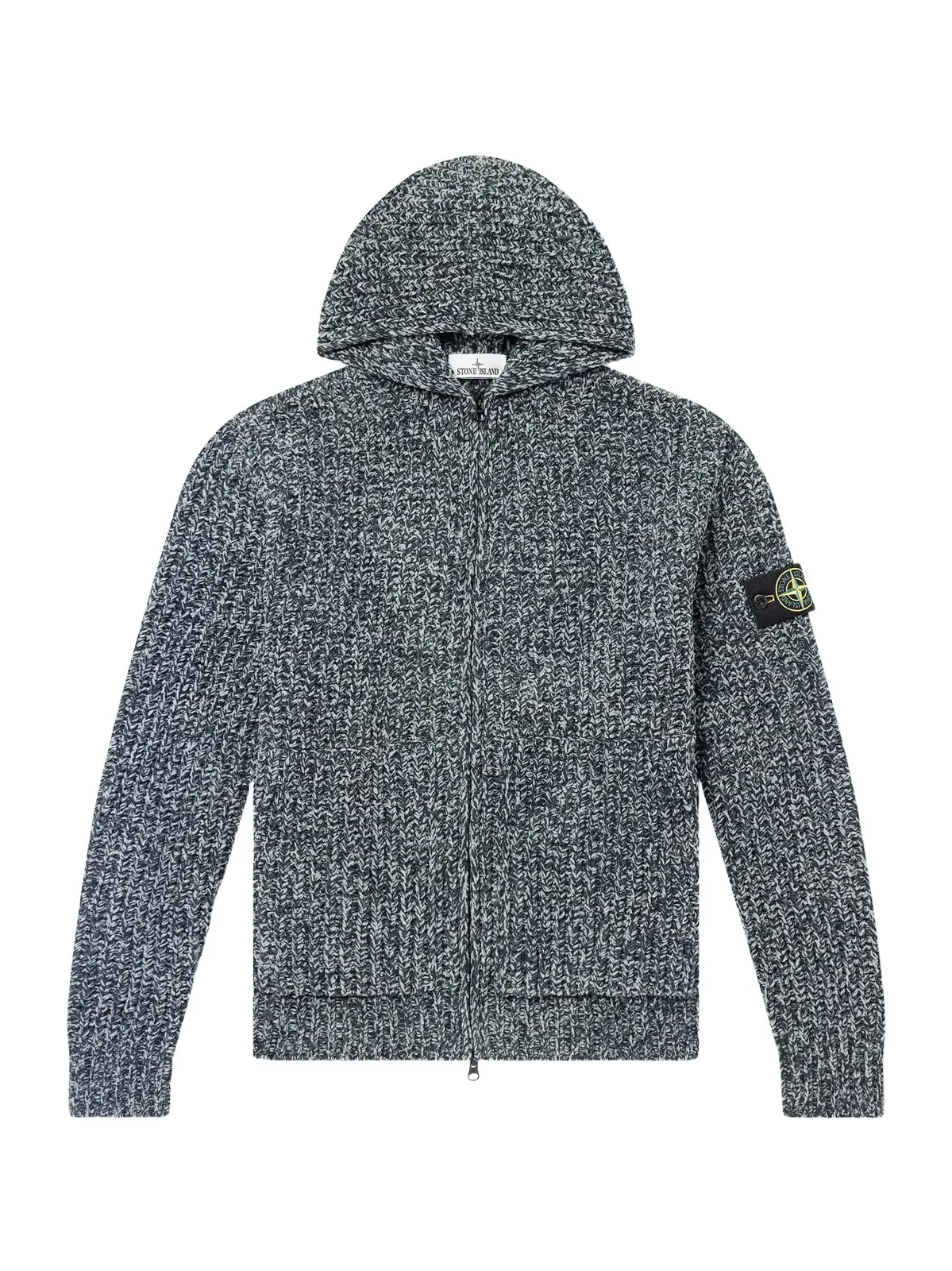 Knitted Mouliné Cotton-Chenille Zip-Up Hoodie - Men