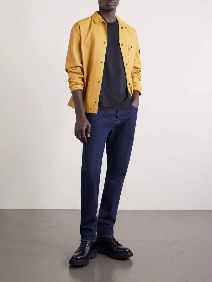 Stone Island Logo-Appliquéd Garment-Dyed Cotton-Jersey T-Shirt - Men | Thumbnail 2 Stone Island Logo-Appliquéd Garment-Dyed Cotton-Jersey T-Shirt - Men | Thumbnail 2