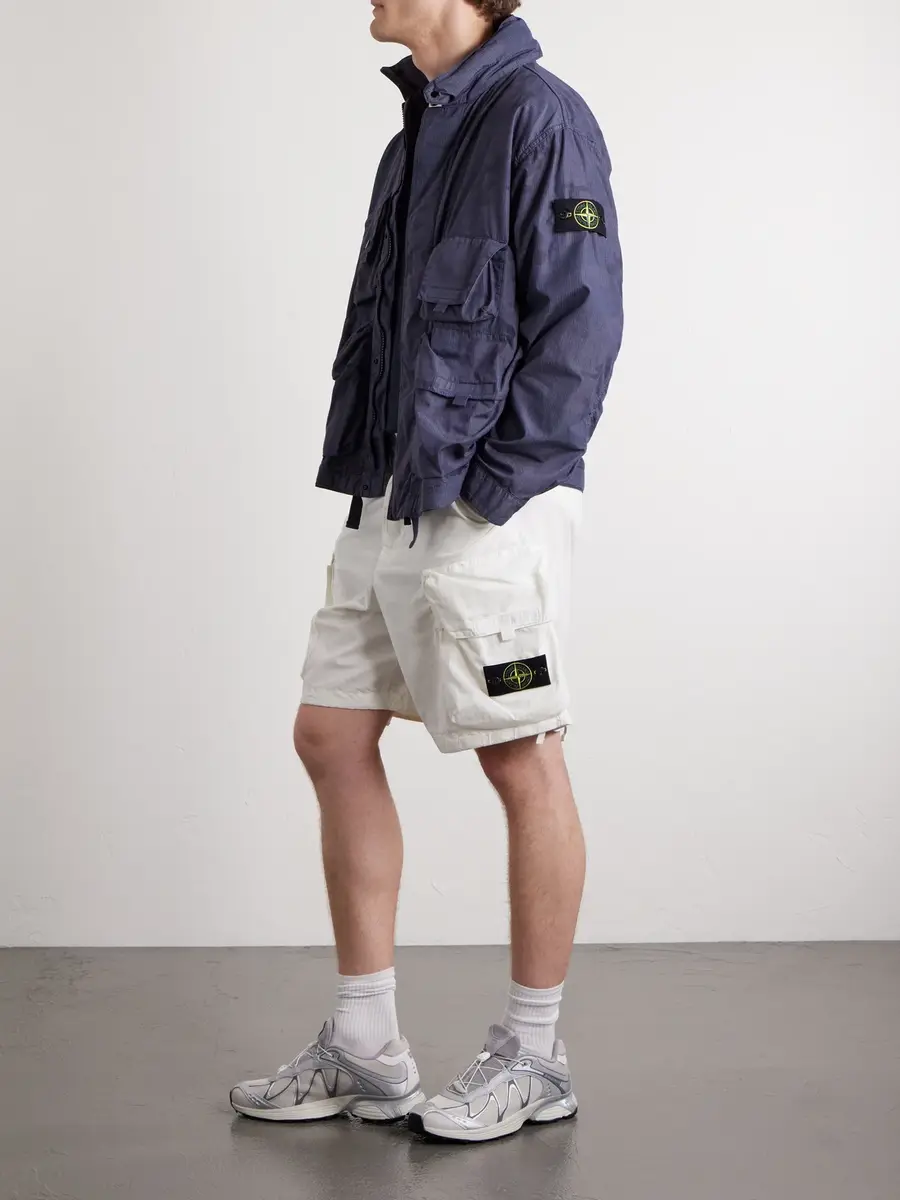Stone Island Straight-Leg Camouflage-Print Ripstop Cotton-Blend Shorts - Men | Thumbnail 2