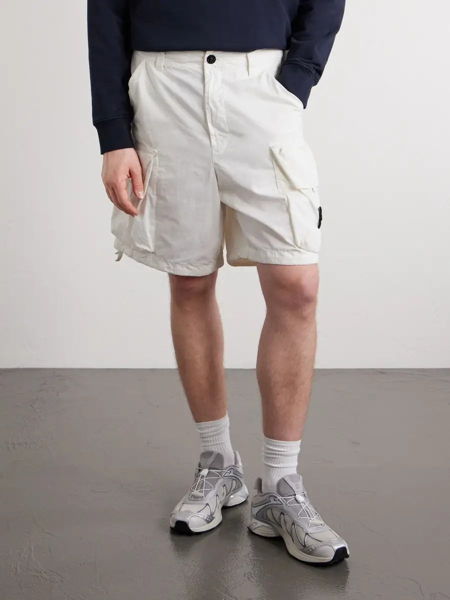 Stone Island Straight-Leg Camouflage-Print Ripstop Cotton-Blend Shorts - Men | Thumbnail 3