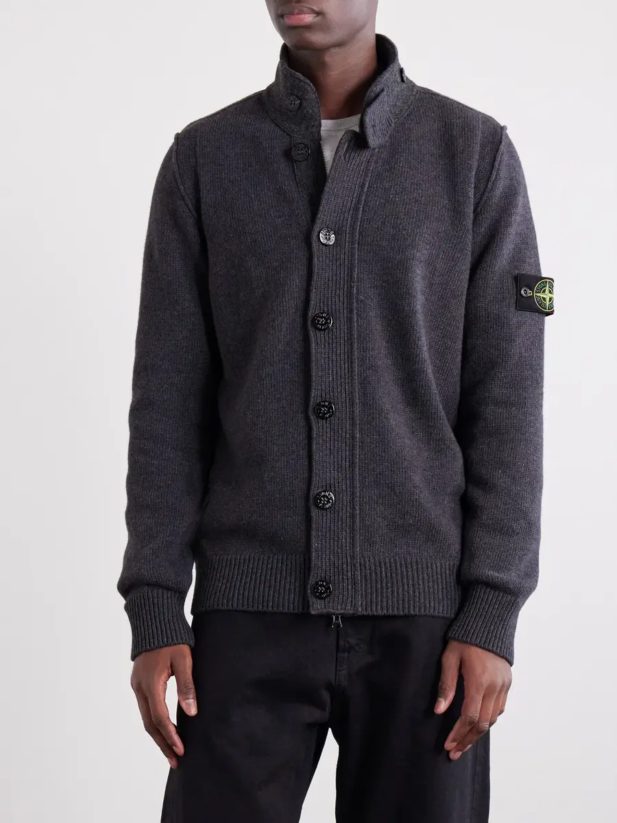 Stone Island Lambswool-Blend Cardigan - Men | Thumbnail 3 Stone Island Lambswool-Blend Cardigan - Men | Thumbnail 3