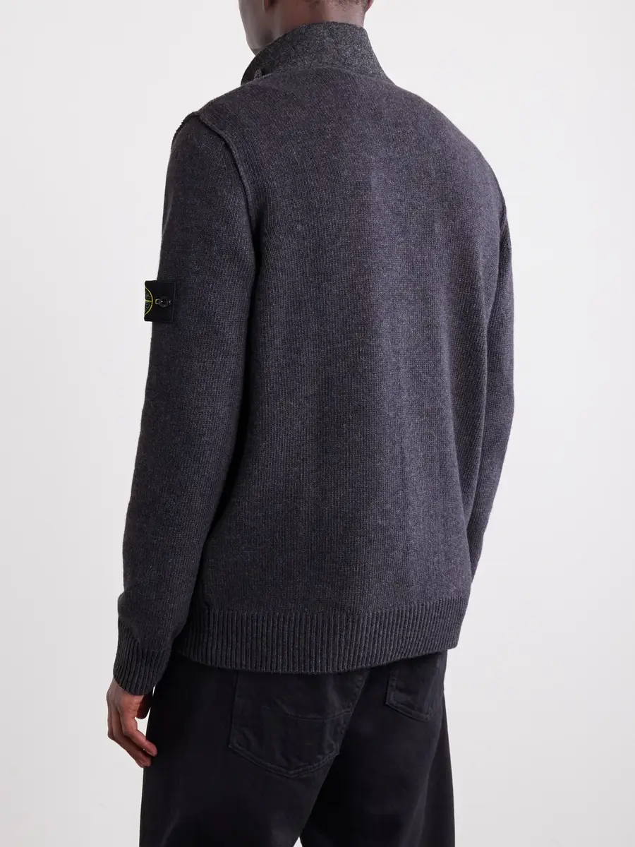 Stone Island Lambswool-Blend Cardigan - Men | Thumbnail 4 Stone Island Lambswool-Blend Cardigan - Men | Thumbnail 4