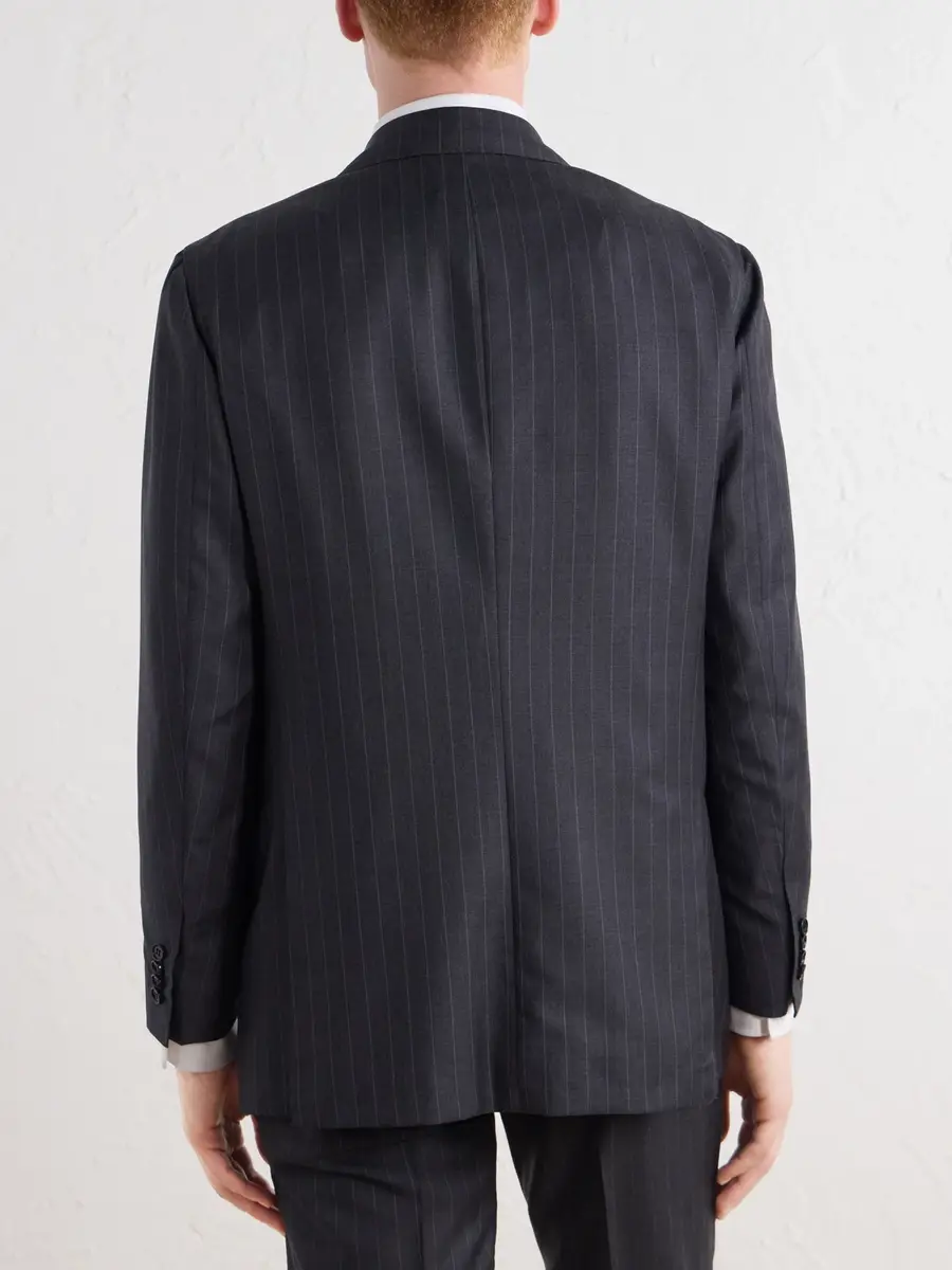 Kiton Double-Breasted Pinstriped Wool Suit Jacket - Men | Thumbnail 4 Kiton Double-Breasted Pinstriped Wool Suit Jacket - Men | Thumbnail 4
