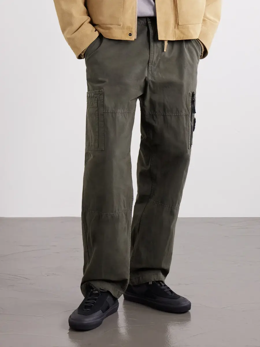 Stone Island Suede-Trimmed Canvas Sneakers - Men | Thumbnail 2