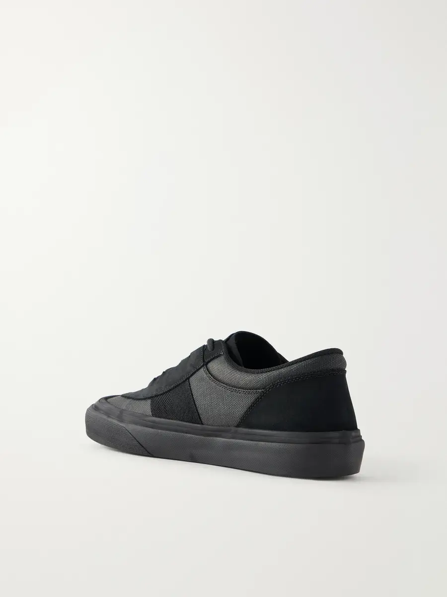 Stone Island Suede-Trimmed Canvas Sneakers - Men | Thumbnail 4