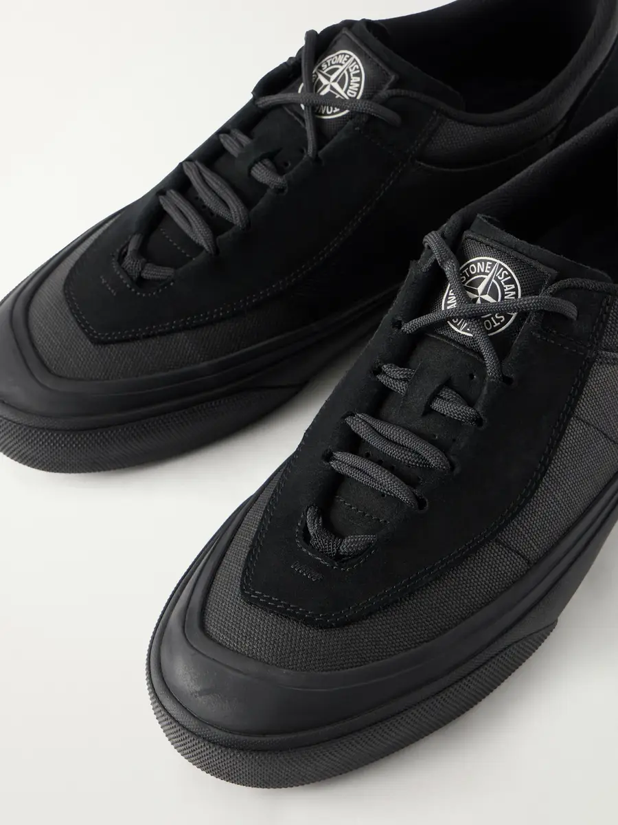 Stone Island Suede-Trimmed Canvas Sneakers - Men | Thumbnail 5
