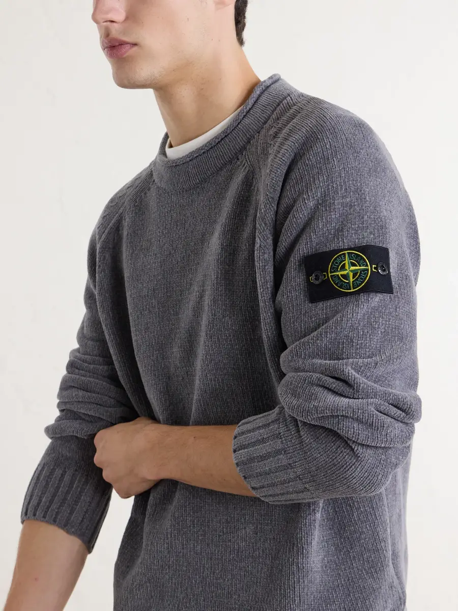 Stone Island Mouliné Cotton-Chenille Sweater - Men | Thumbnail 5