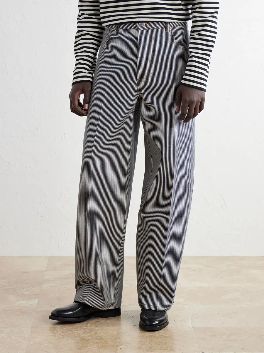 AMI PARIS Wide-Leg Striped Jeans - Men | Thumbnail 3 AMI PARIS Wide-Leg Striped Jeans - Men | Thumbnail 3