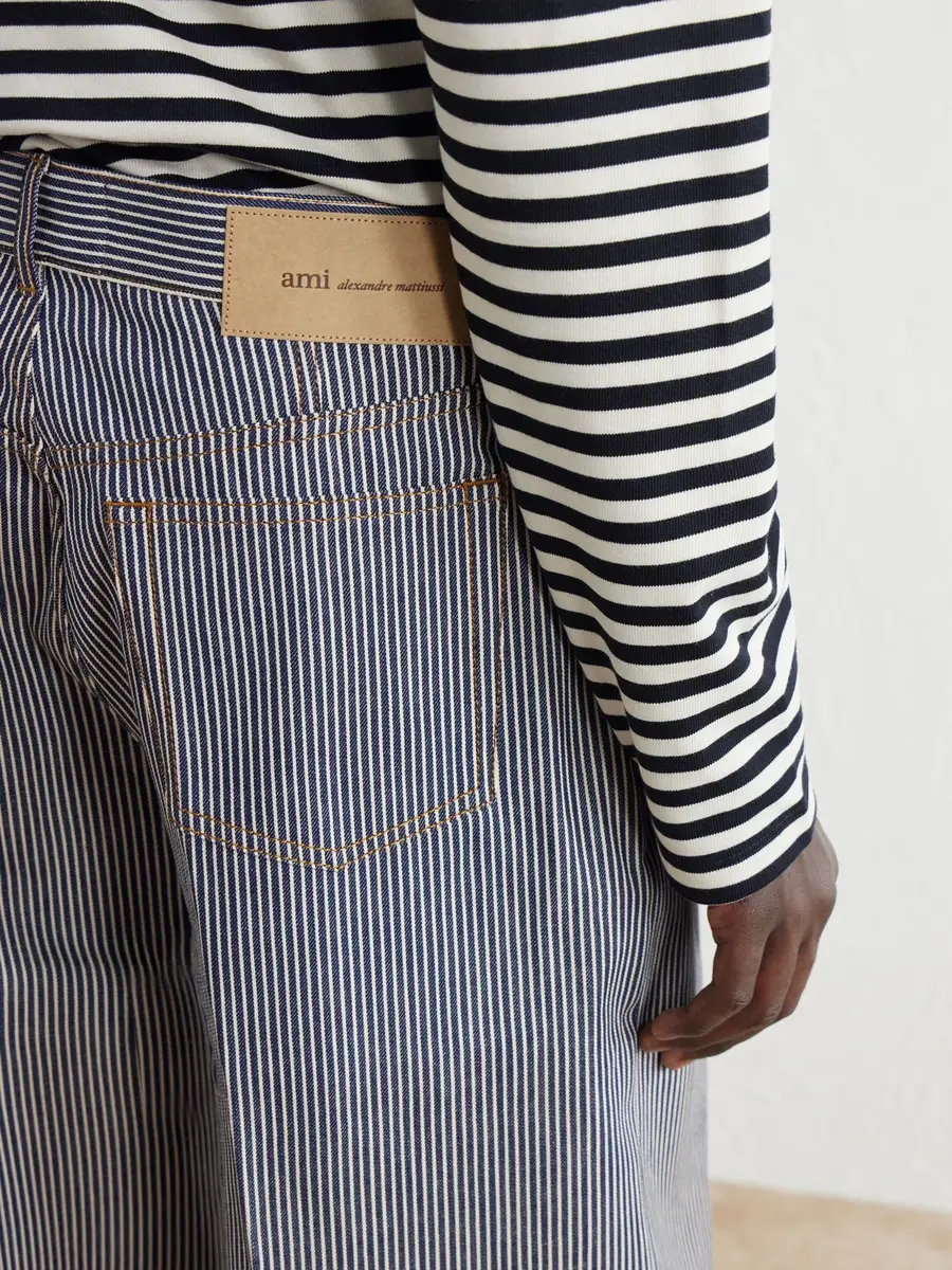 AMI PARIS Wide-Leg Striped Jeans - Men | Thumbnail 5 AMI PARIS Wide-Leg Striped Jeans - Men | Thumbnail 5