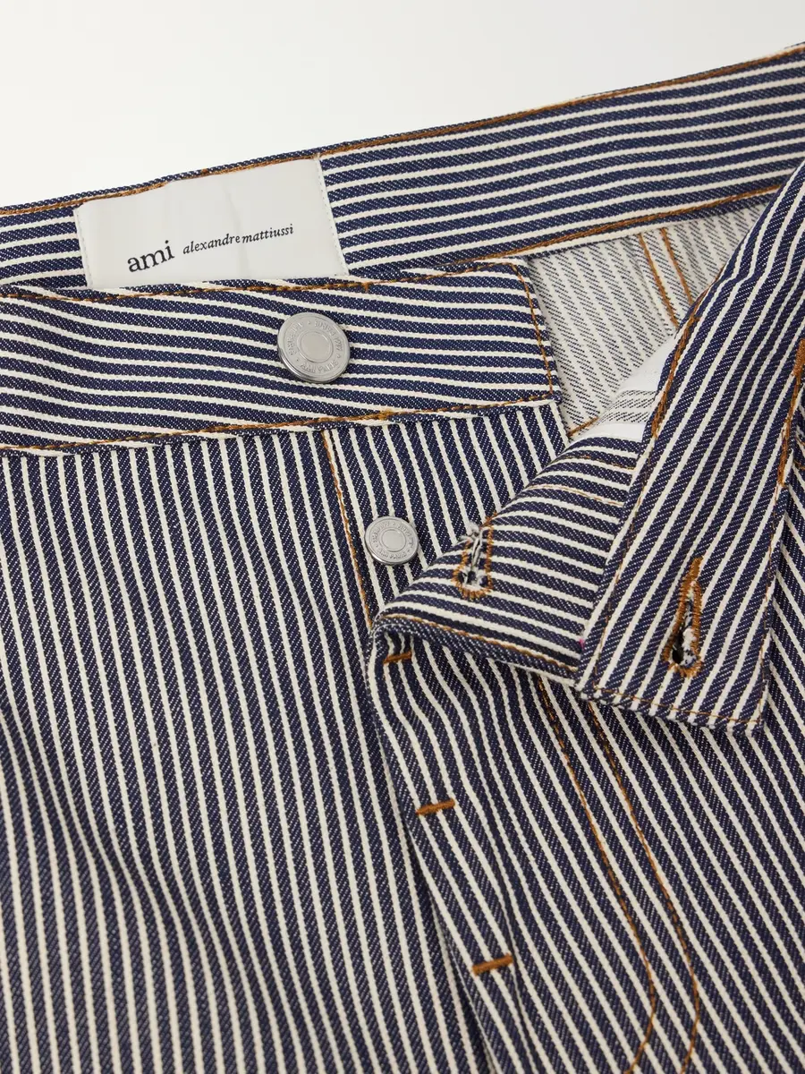 AMI PARIS Wide-Leg Striped Jeans - Men | Thumbnail 6 AMI PARIS Wide-Leg Striped Jeans - Men | Thumbnail 6