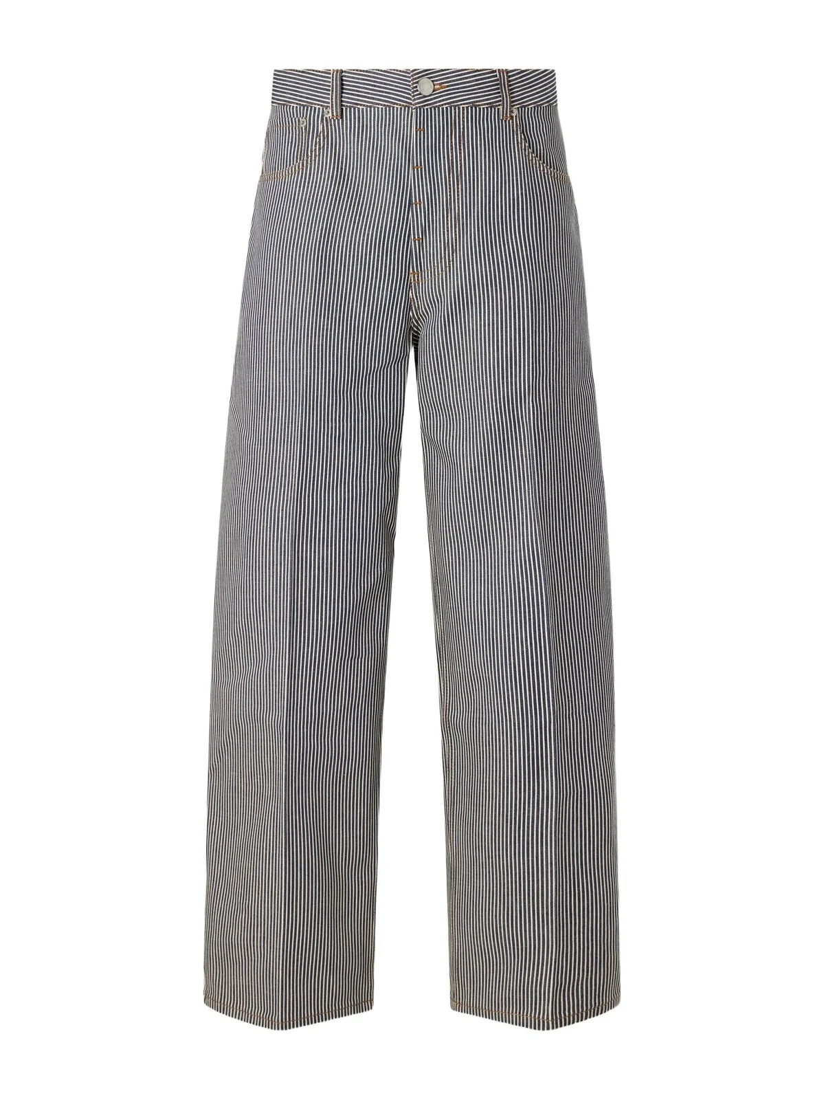 Wide-Leg Striped Jeans - Men
