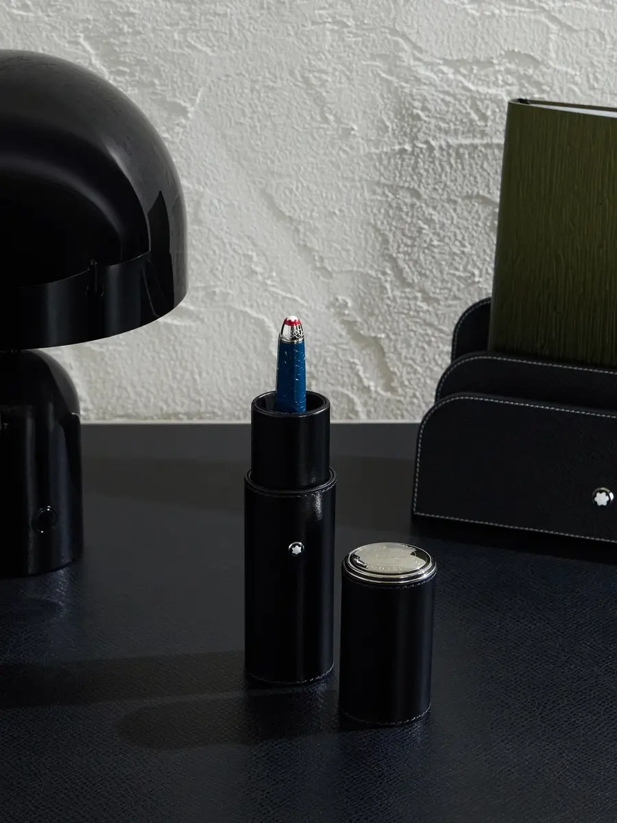 Montblanc Meisterstück Leather and Silver-Tone Pen Pouch - Men | Thumbnail 2