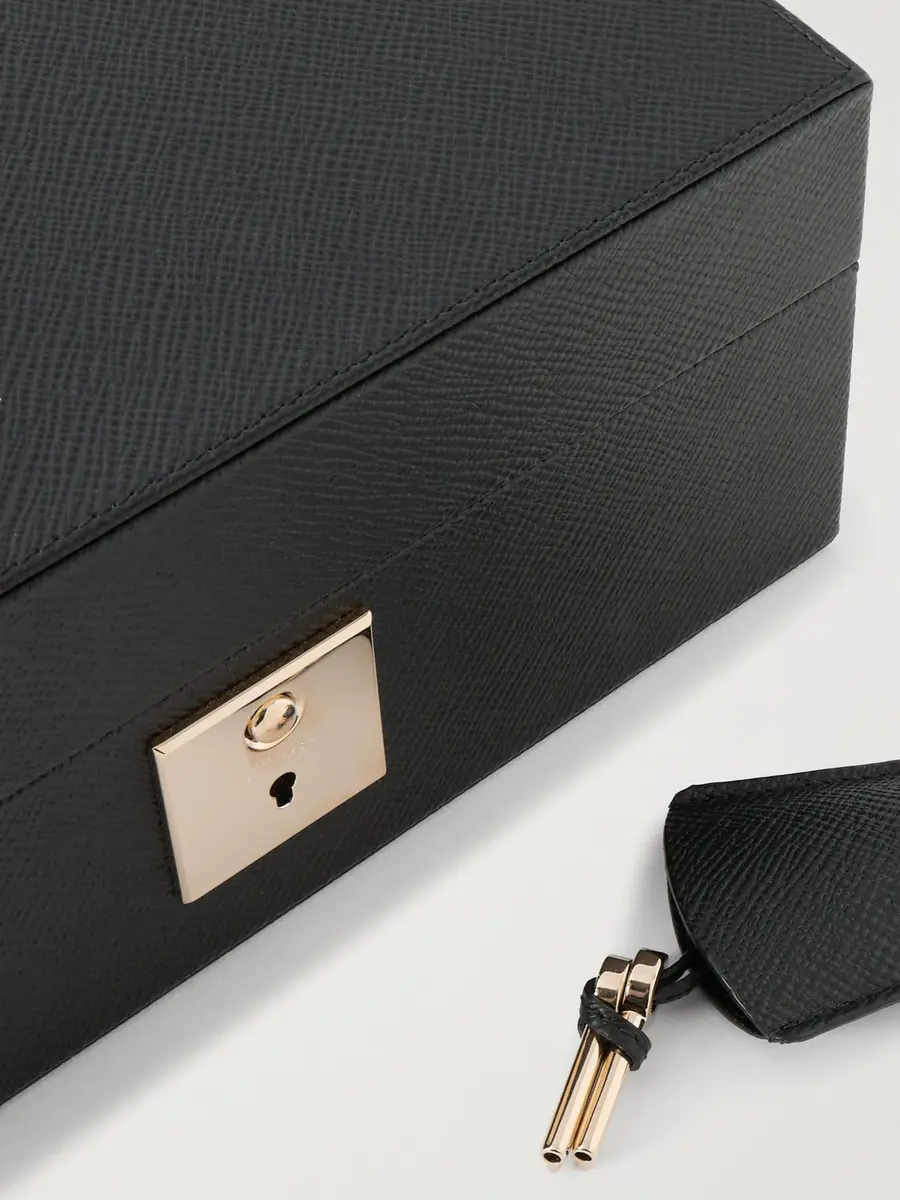 Smythson Mara Croc-Effect Leather Six-Piece Watch Box - Men | Thumbnail 4