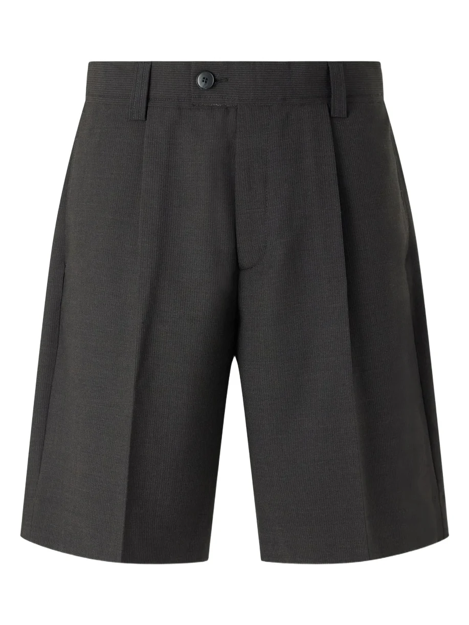 Straight-Leg Wool Shorts - Men Straight-Leg Wool Shorts - Men