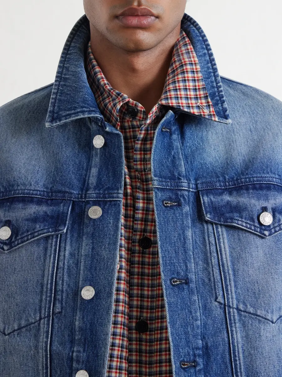 Dries Van Noten Panelled Cotton-Denim Trucker Jacket - Men | Thumbnail 6 Dries Van Noten Panelled Cotton-Denim Trucker Jacket - Men | Thumbnail 6