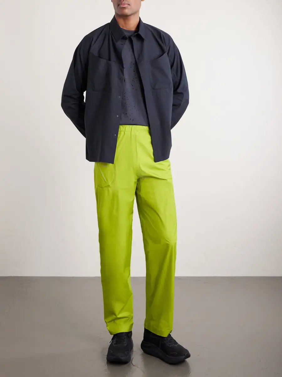 Satisfy Straight-Leg Pertex® 3L Rain Logo-Appliquéd Recycled-Ripstop Trousers - Men | Thumbnail 2
