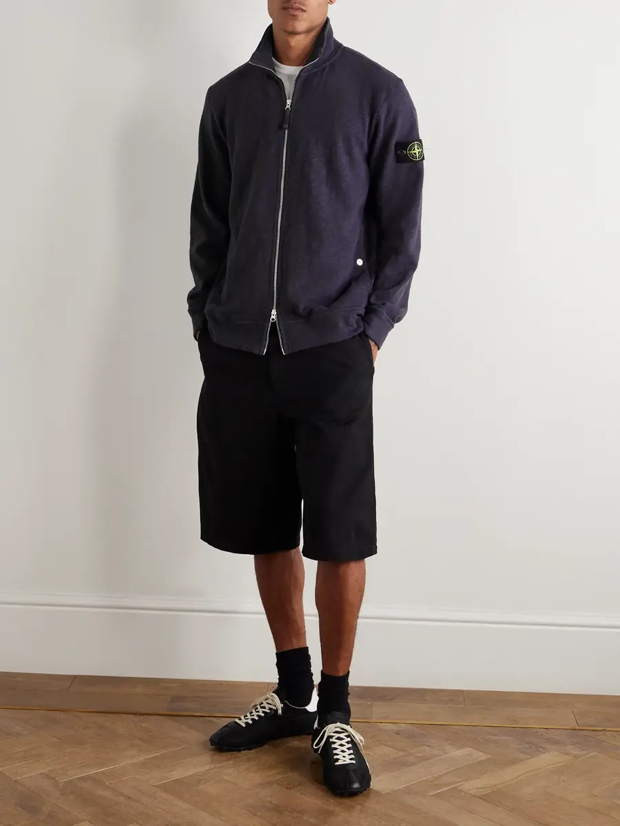 Stone Island Logo-Appliquéd Cotton Zip-Up Sweatshirt - Men | Thumbnail 2