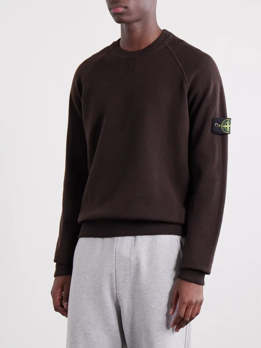 Stone Island Virgin Stretch RWS Wool-Blend Sweatshirt - Men | Thumbnail 3