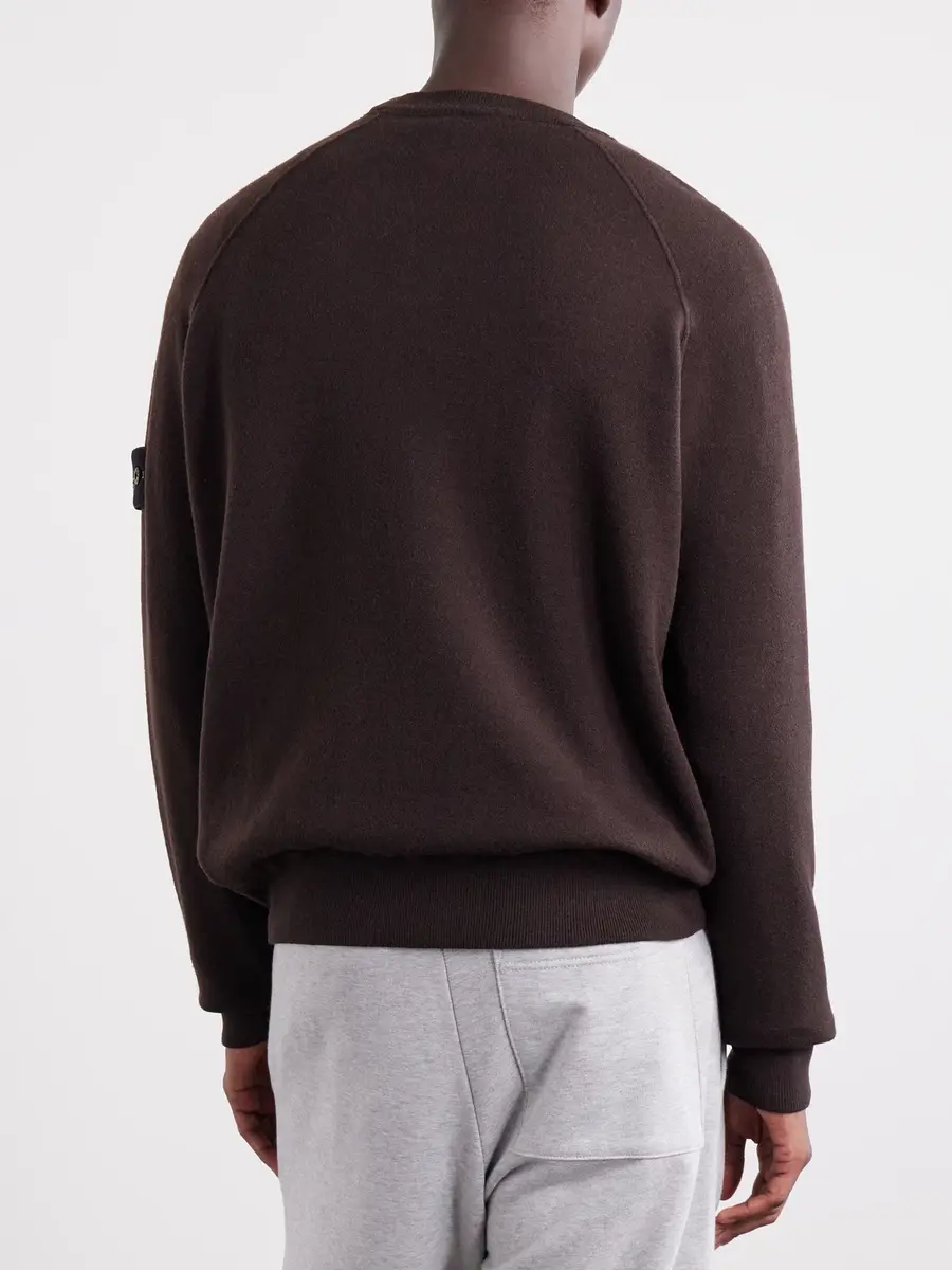 Stone Island Virgin Stretch RWS Wool-Blend Sweatshirt - Men | Thumbnail 4