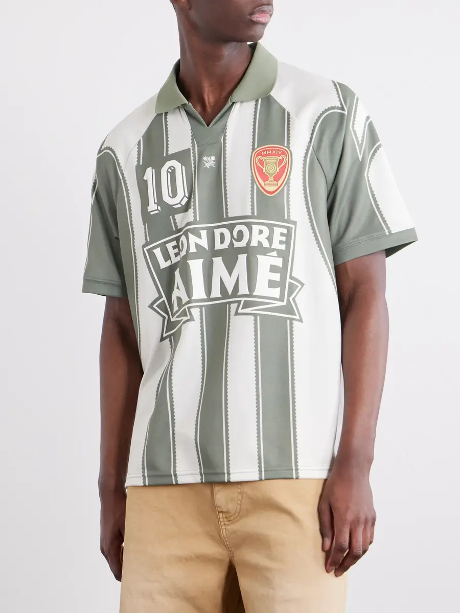 Aimé Leon Dore Logo-Appliquéd Striped Jersey T-Shirt - Men | Thumbnail 3 Aimé Leon Dore Logo-Appliquéd Striped Jersey T-Shirt - Men | Thumbnail 3