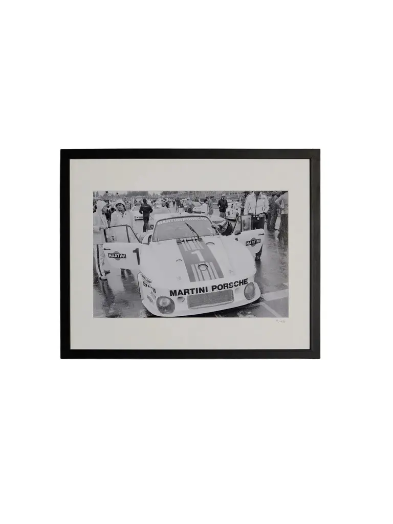 Sonic Editions Framed 1977 Martini Porsche Print, 50" x 40" - Men