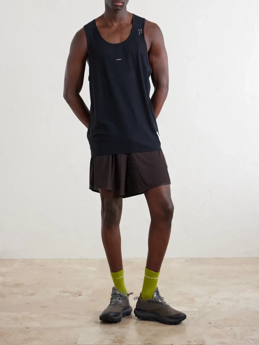 Satisfy Straight-Leg Logo-Appliqu&eacute;d 5" Space‑O&trade; Shorts - Men | Thumbnail 2