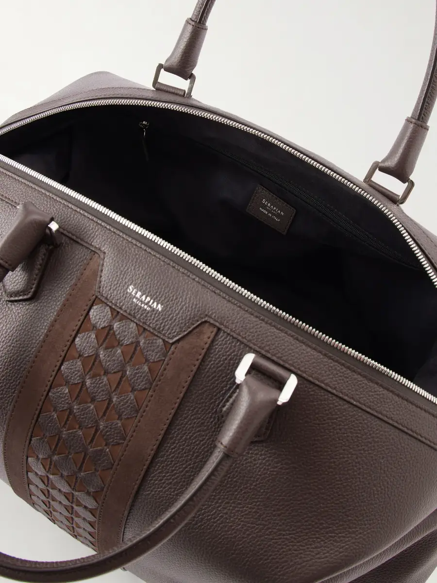 Serapian Mosaico-detailed Leather Weekend Bag - Men | Thumbnail 6