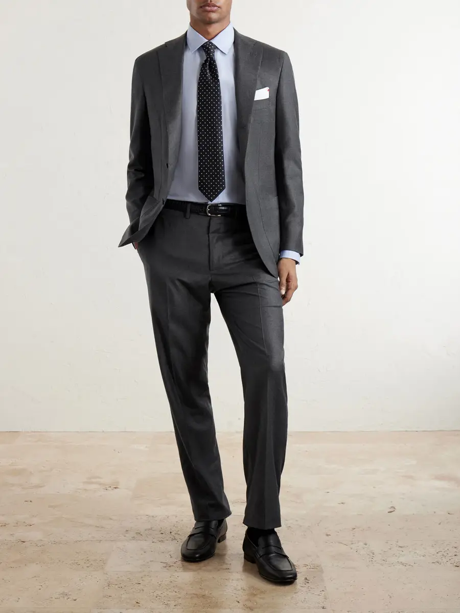 Kiton Brushed Wool Suit Jacket - Men | Thumbnail 2 Kiton Brushed Wool Suit Jacket - Men | Thumbnail 2